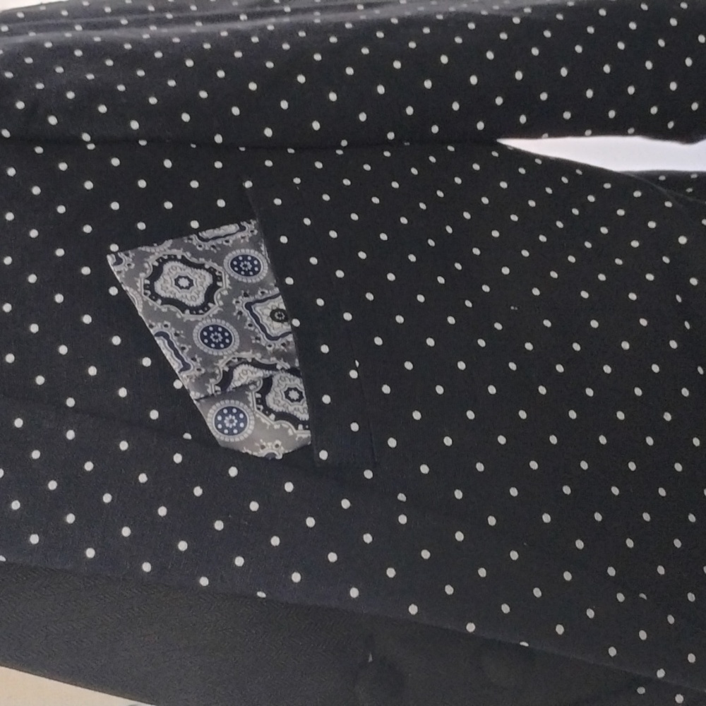 Men's Black Polka Dot Blazer - Picture 2 of 6